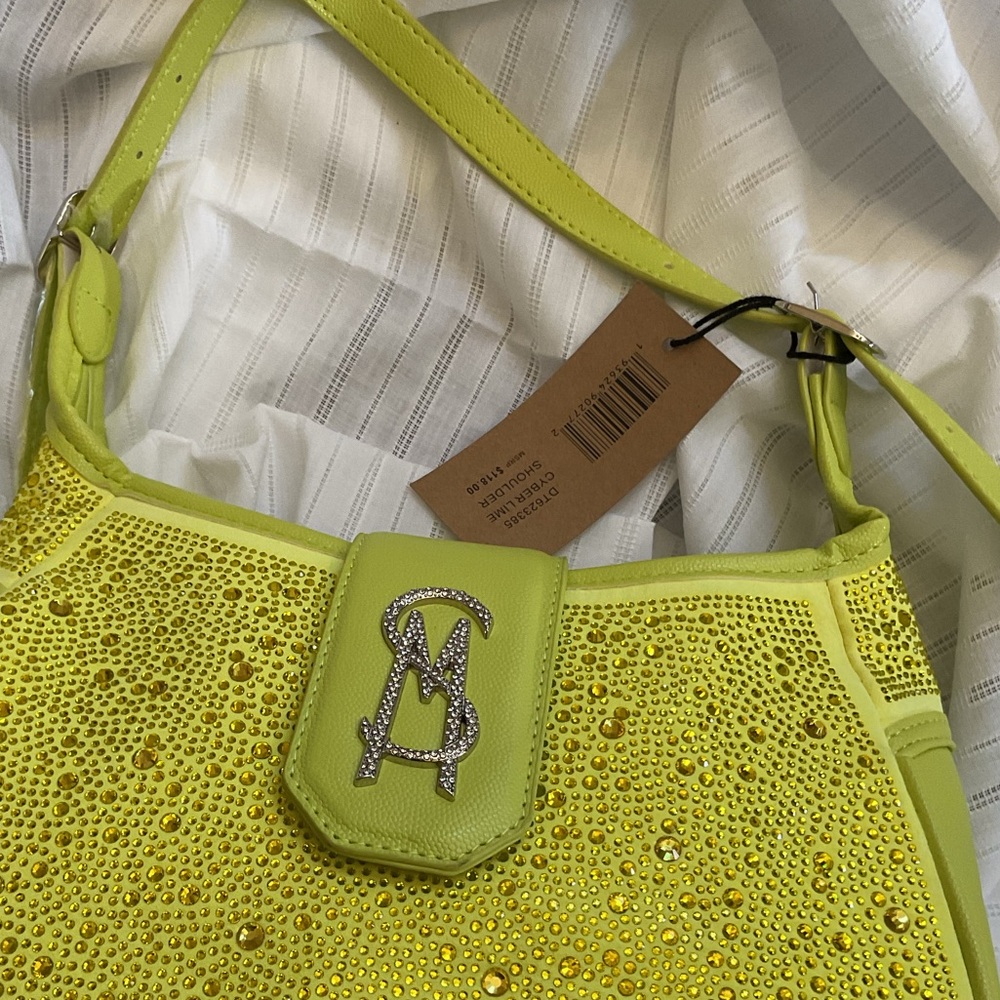 Beautiful SM bag, sparkle, cyber lime